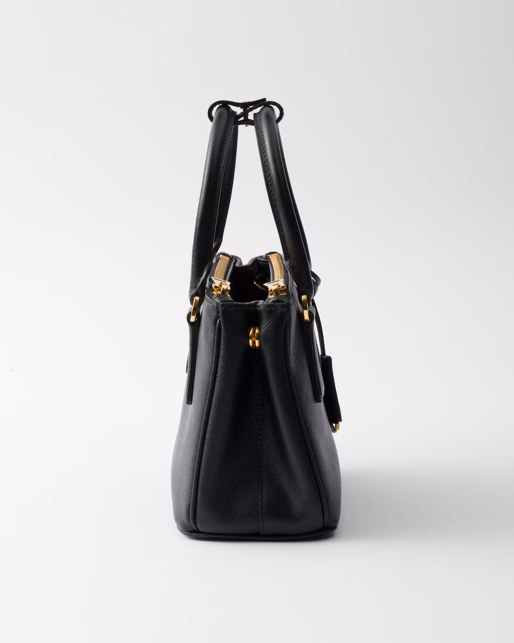 Mini Saffiano Leather Structured Top Handle Tote Bag