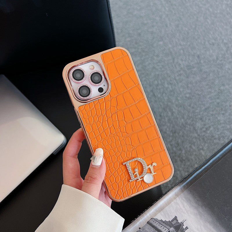 Mode Diamond Logo Rose Gold iPhone-hoesje