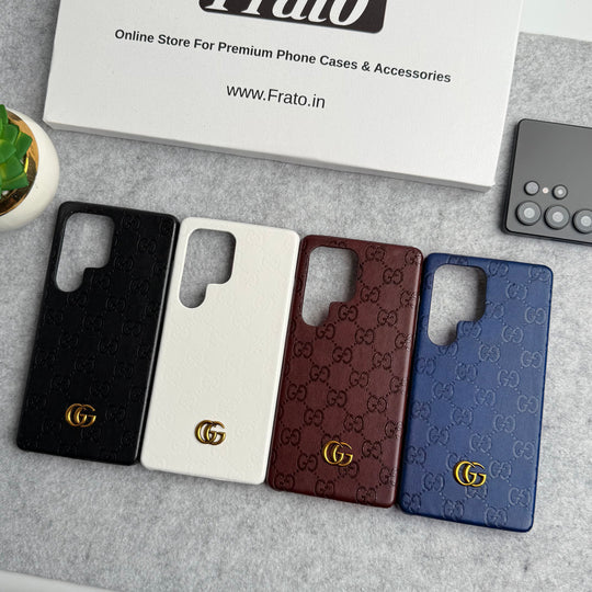 Étui en cuir de marque de mode haut de gamme de luxe pour Samsung Galaxy
