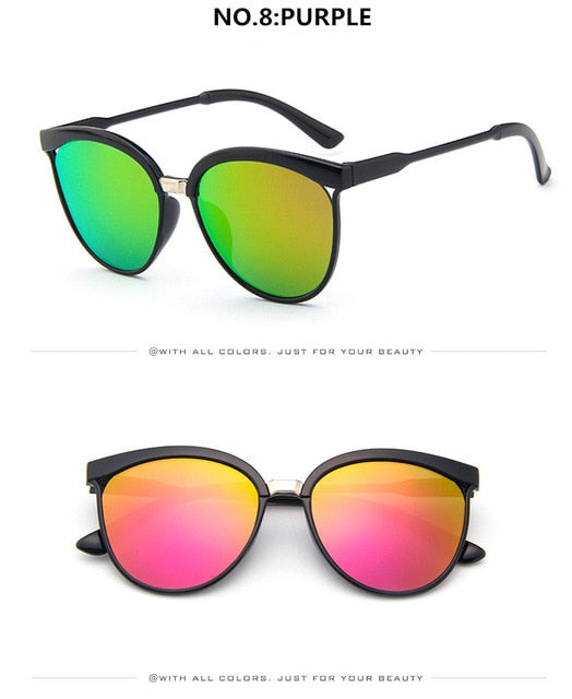 Cat Eye Brand Designer Solbriller Dame Luksus plastik Solbriller Klassiske Retro Outdoor Eyewear Oculos De Sol Gafas
