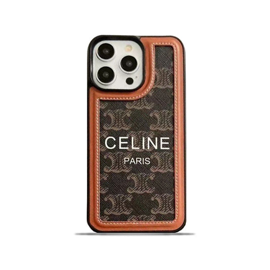 Musta Celine iPhone-kotelo hihnalla-SZ231124