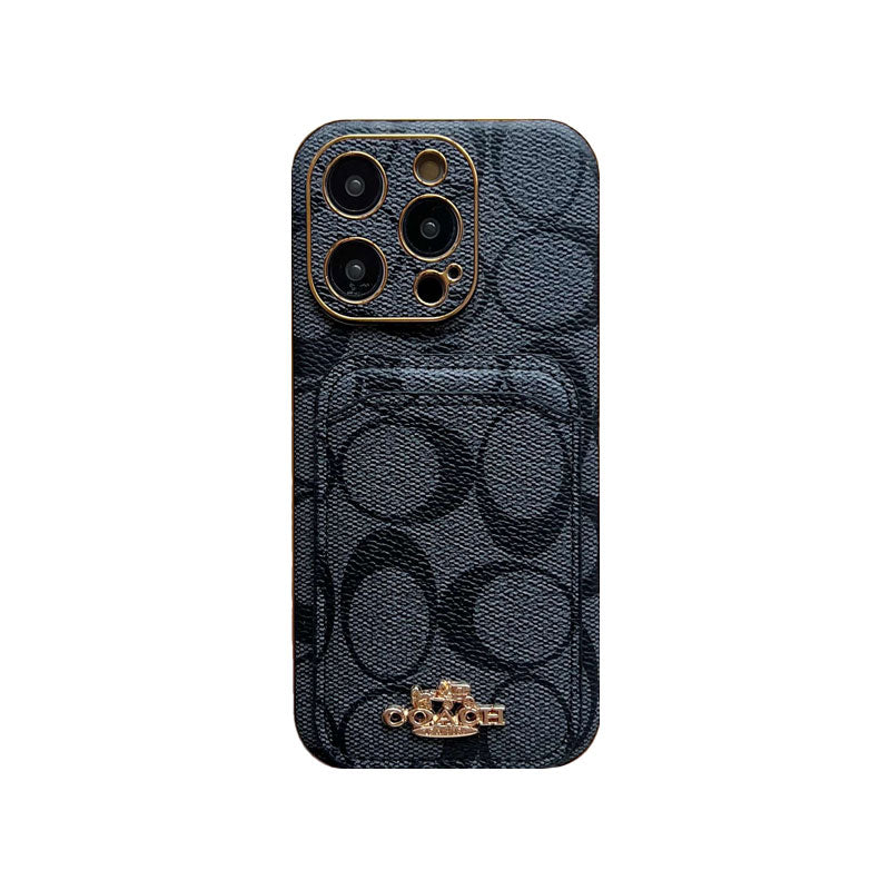 Klassisk iPhone-etui med kortholder Sort -KB241651