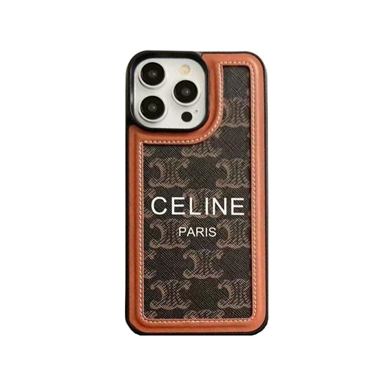 Sort Celine iPhone etui med strop-SZ231124