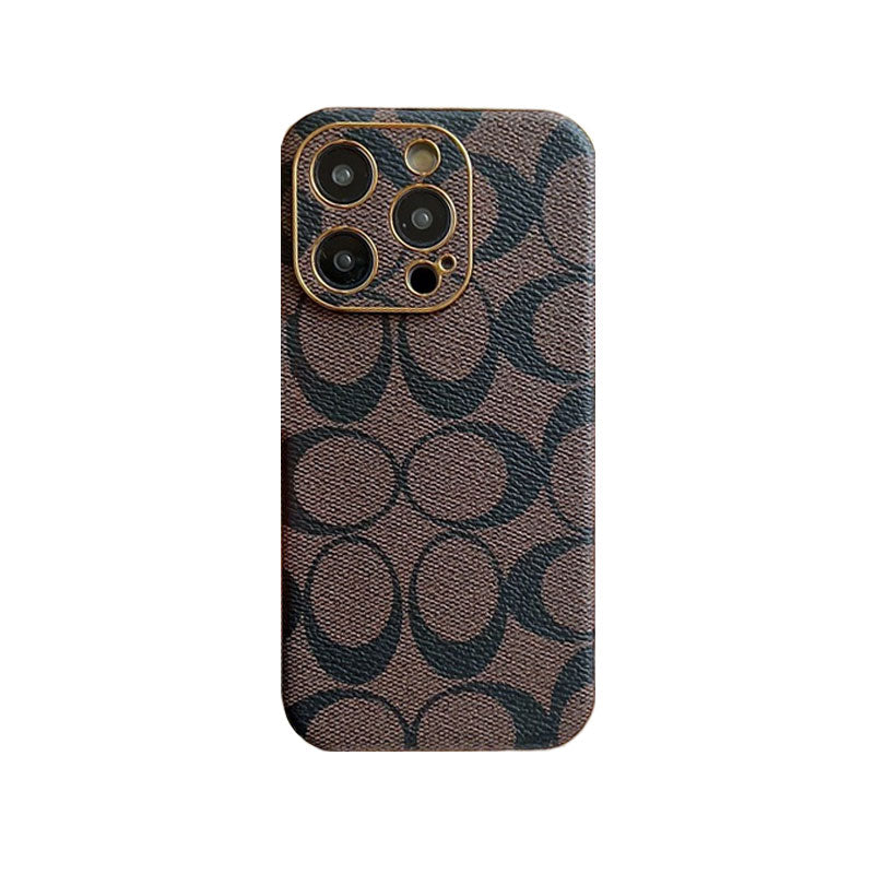 Klassinen iPhone-kotelo, nahkainen musta -QBK240513