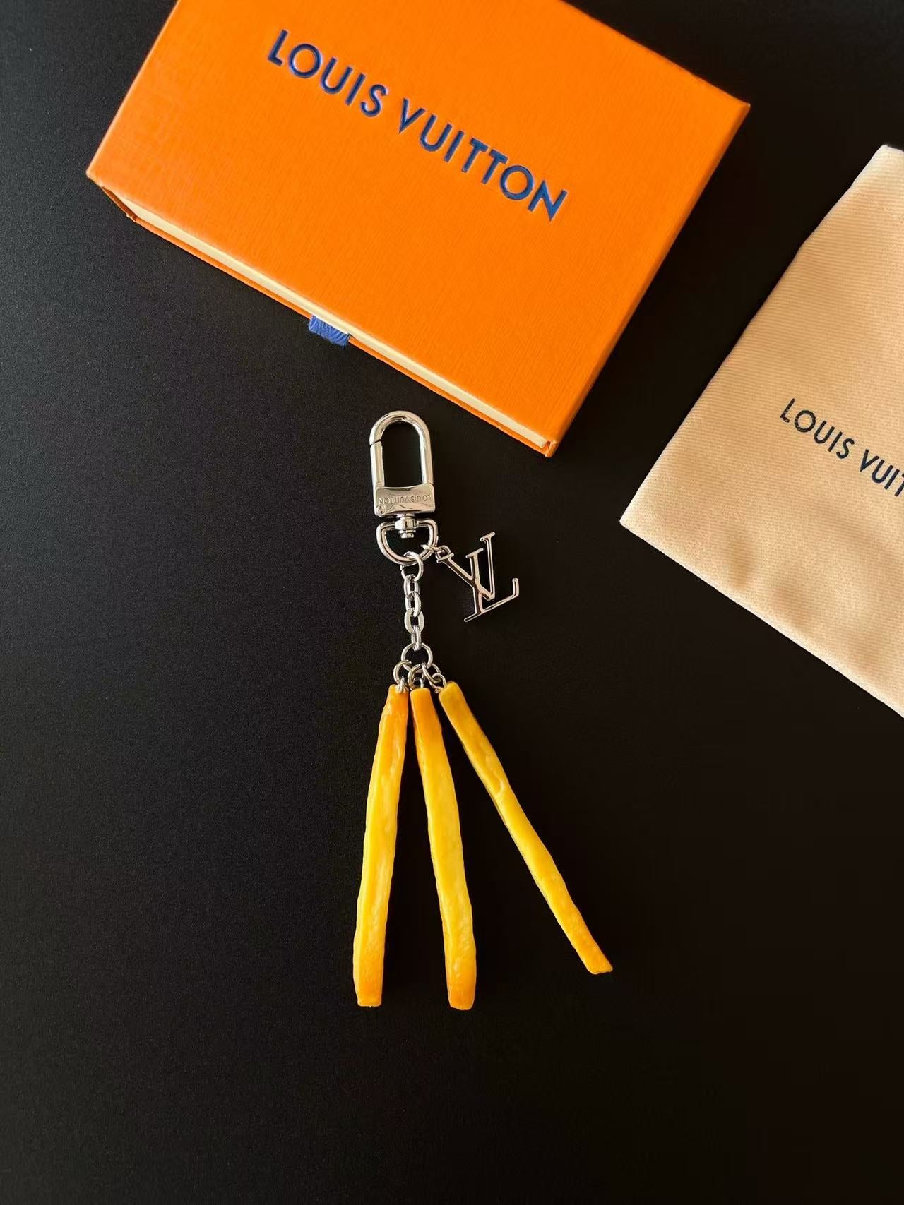 Luxury French Fries Bag Charm Key Holder