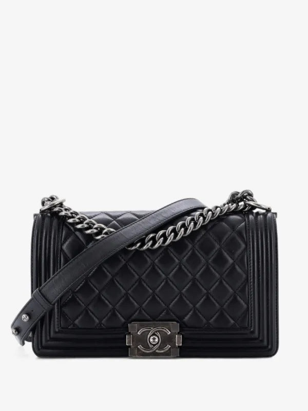 Quilted Flap Chain Shoulder Bag