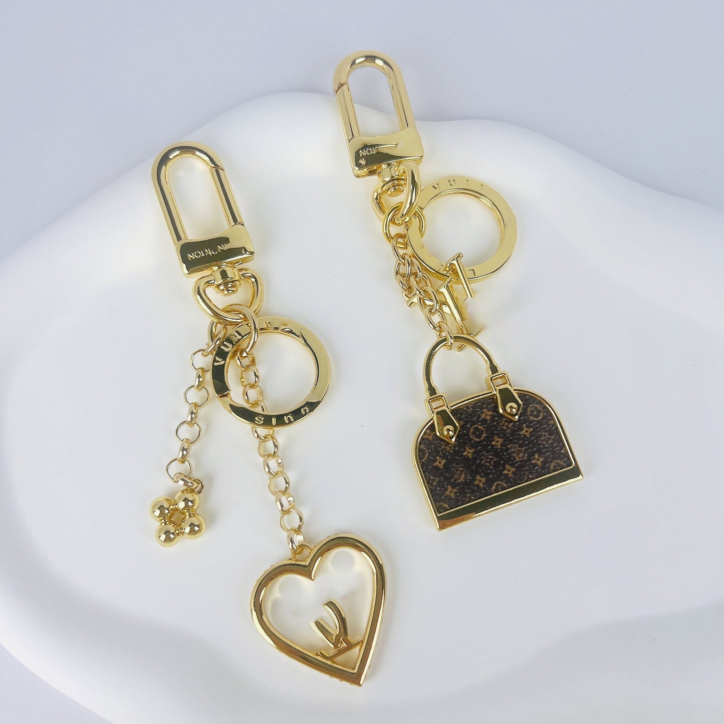 Nøglering designer mini taske