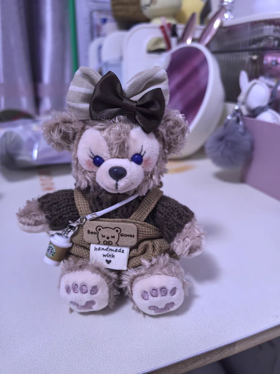 Limited Edition Sherry May Plys nøglering - Luxe Teddy Bear Taske Charm til designer håndtasker