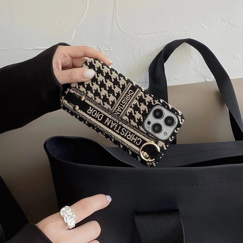 الأزياء Houndstooth معصمه حالة فون