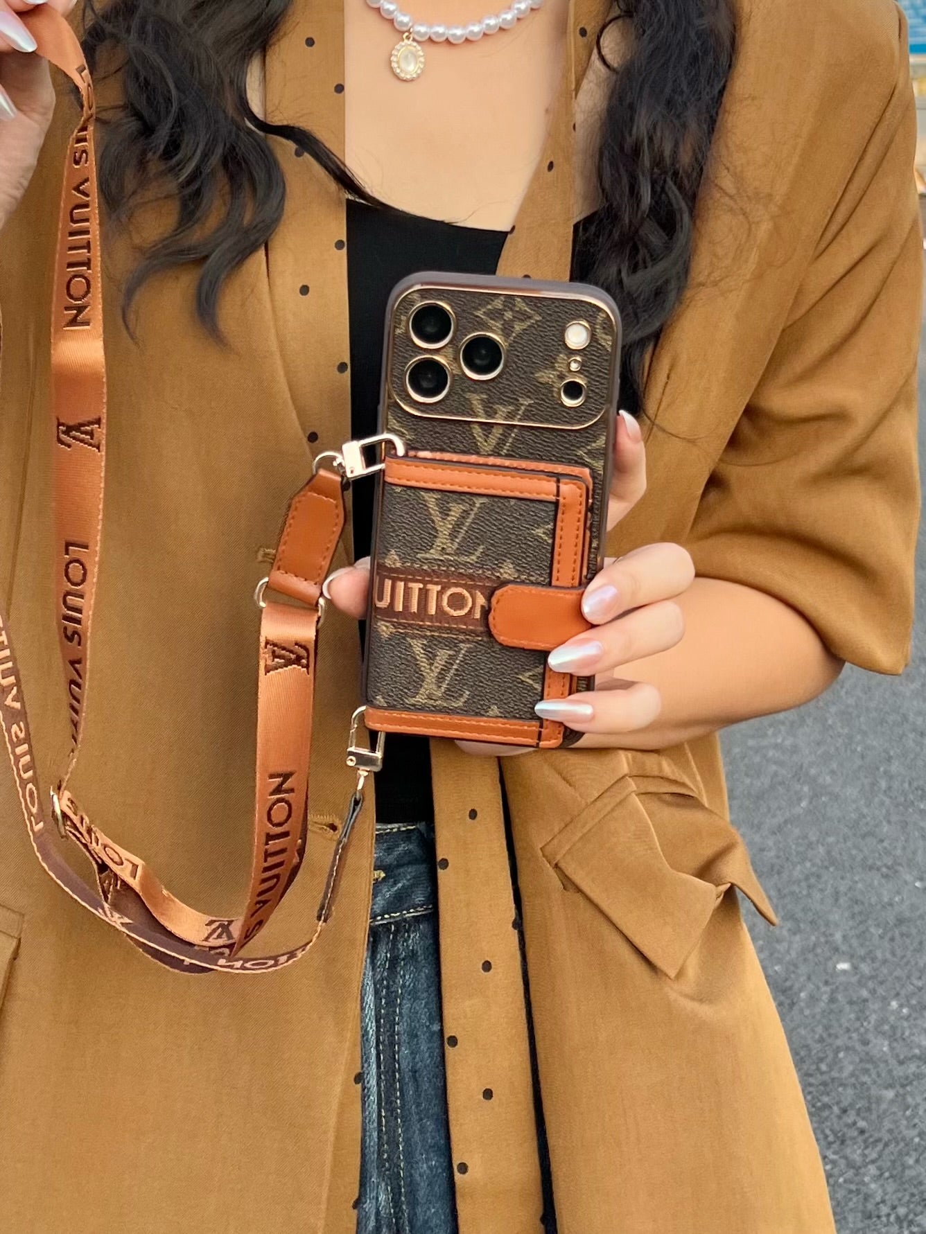 Luxury Card Pocket Crossbody Phone Case