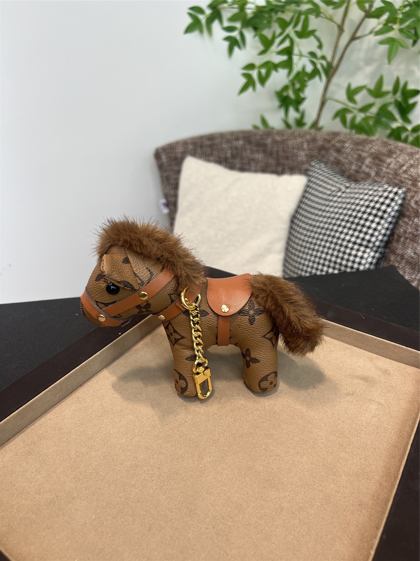 Pony taske charm nøglering
