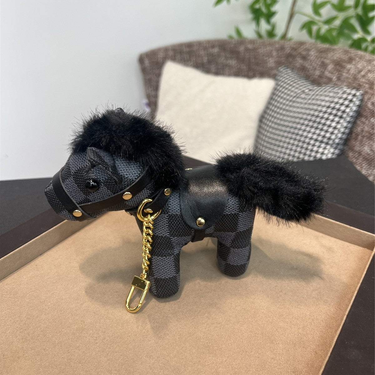 Pony taske charm nøglering