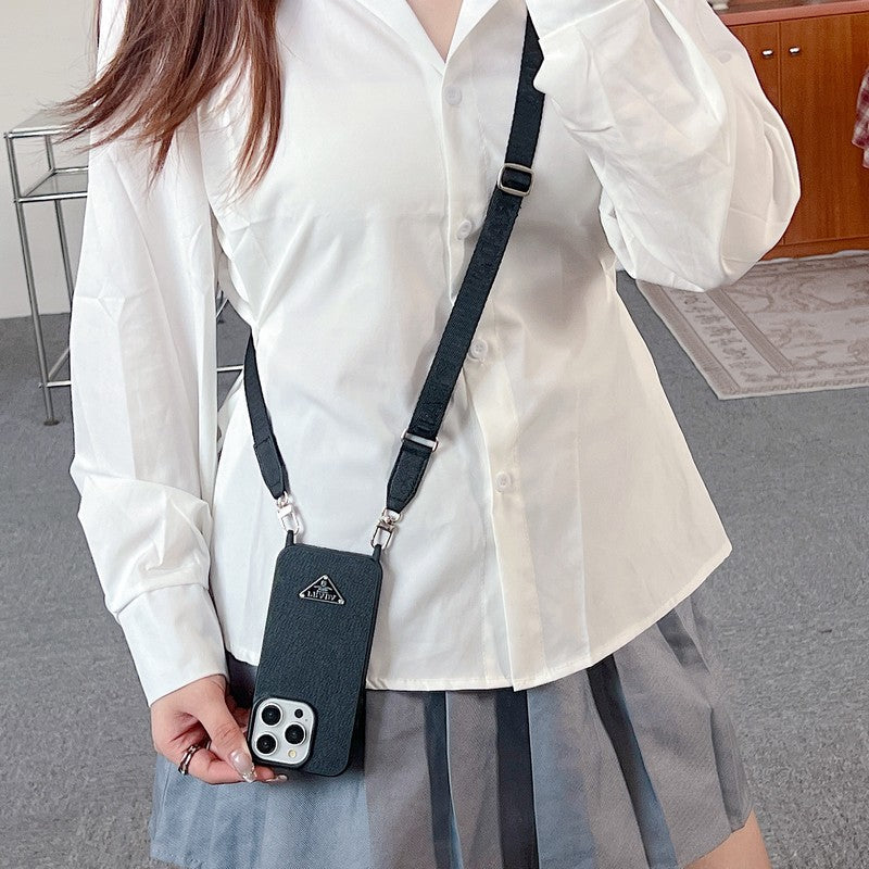 Luksus Crossbody læder cover til iPhone