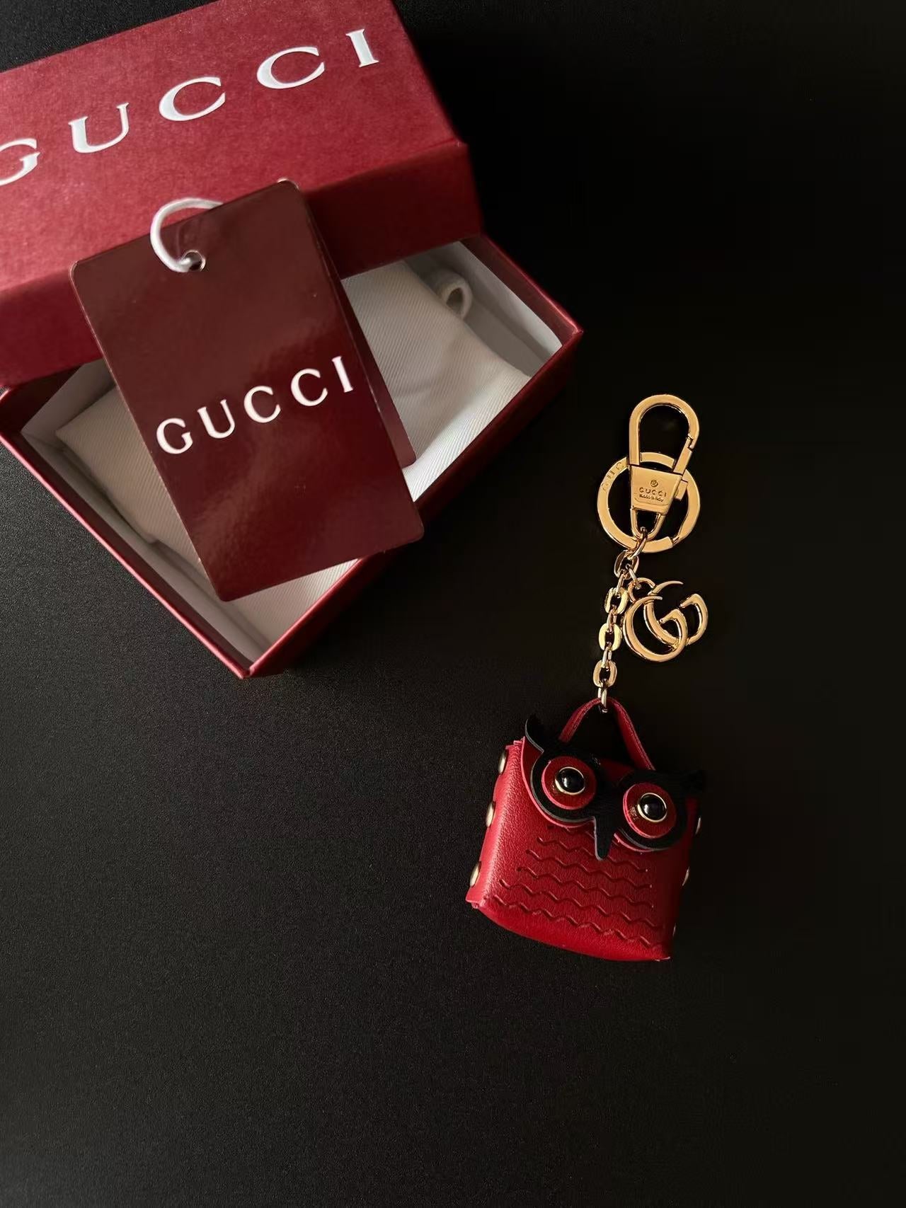 Luxury Owl Mini Bucket Bag Charm Keychain