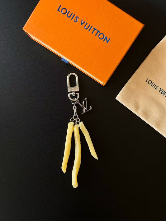 Luxury French Fries Bag Charm Key Holder