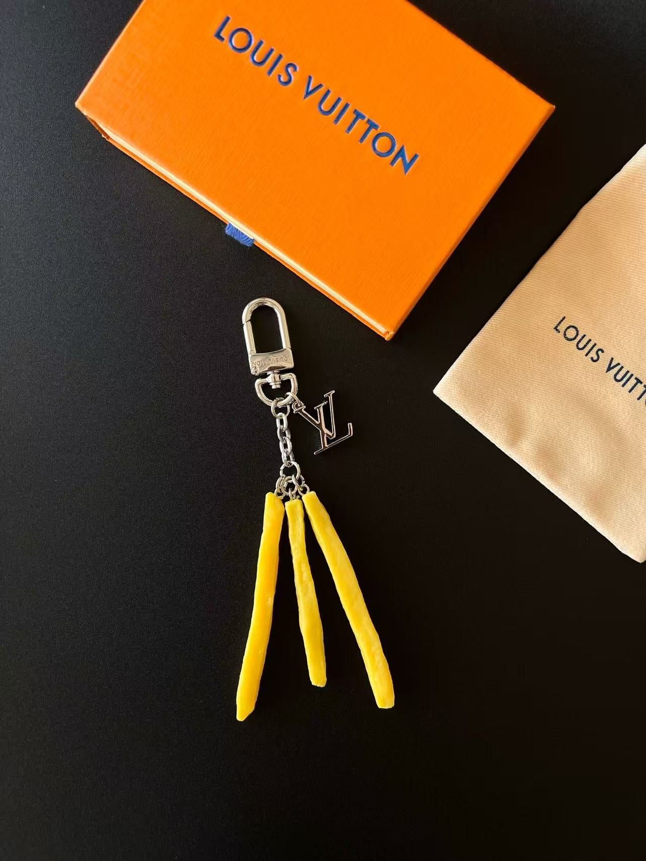 Luxury French Fries Bag Charm Key Holder