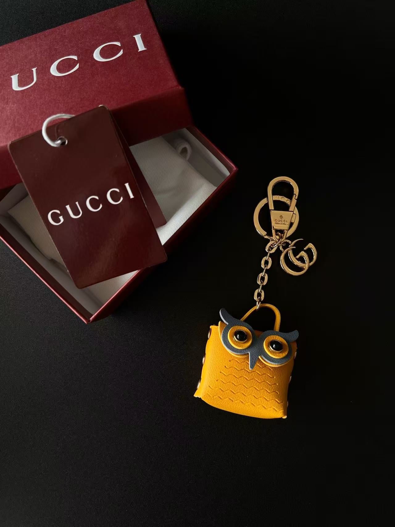 Luxury Owl Mini Bucket Bag Charm Keychain
