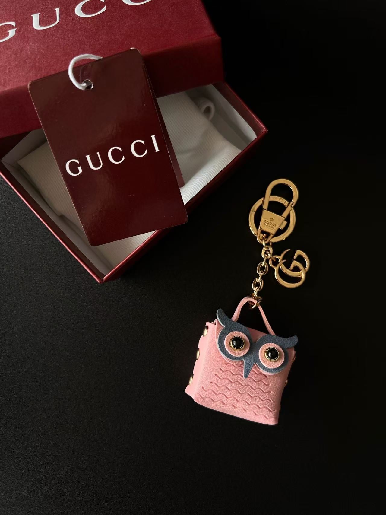 Luxury Owl Mini Bucket Bag Charm Keychain
