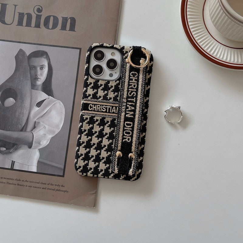 الأزياء Houndstooth معصمه حالة فون