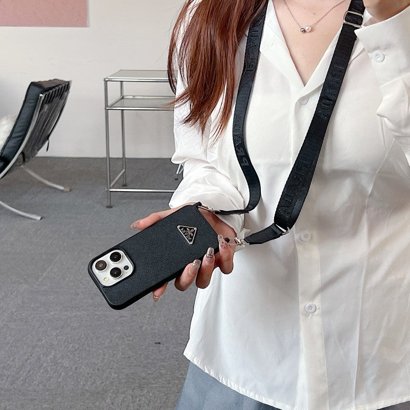 Luksus Crossbody læder cover til iPhone