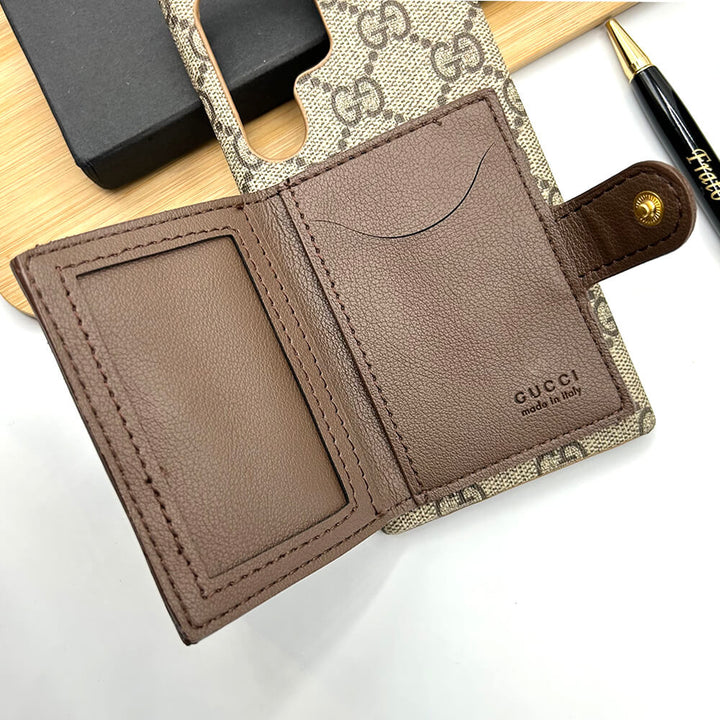 Luxe merkportemonnee voor de Samsung Galaxy S25/24/23-serie