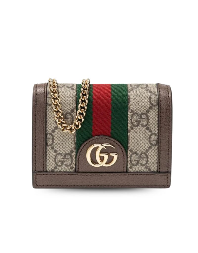Ophidia Luxury Card Case Wallet Supreme Canvas Beige For Women‎ 4.3in/11cm 523155 96IWG 8745