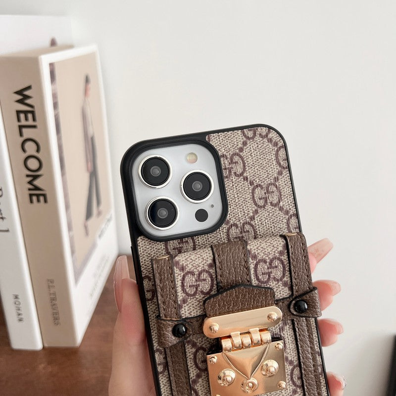 Premium kaarttasketting Klassiek iPhone-hoesje