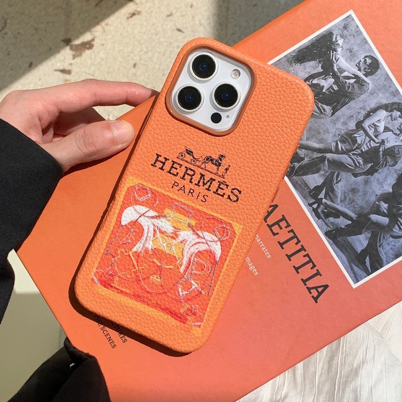 Custodia classica per iPhone in pelle