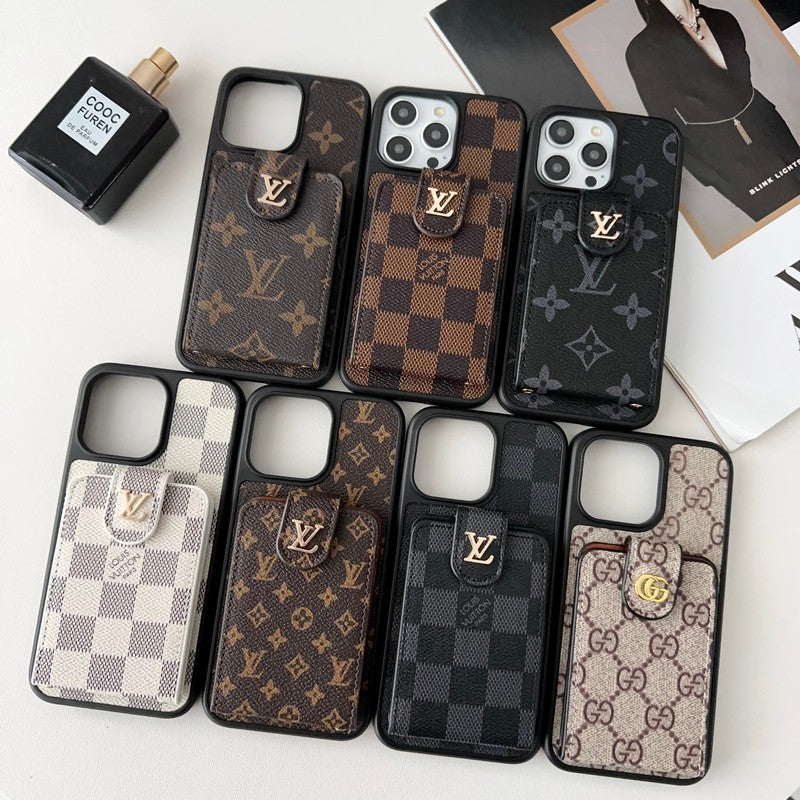 Coque et skin iPhone de luxe noir  &  blanc pour cartes