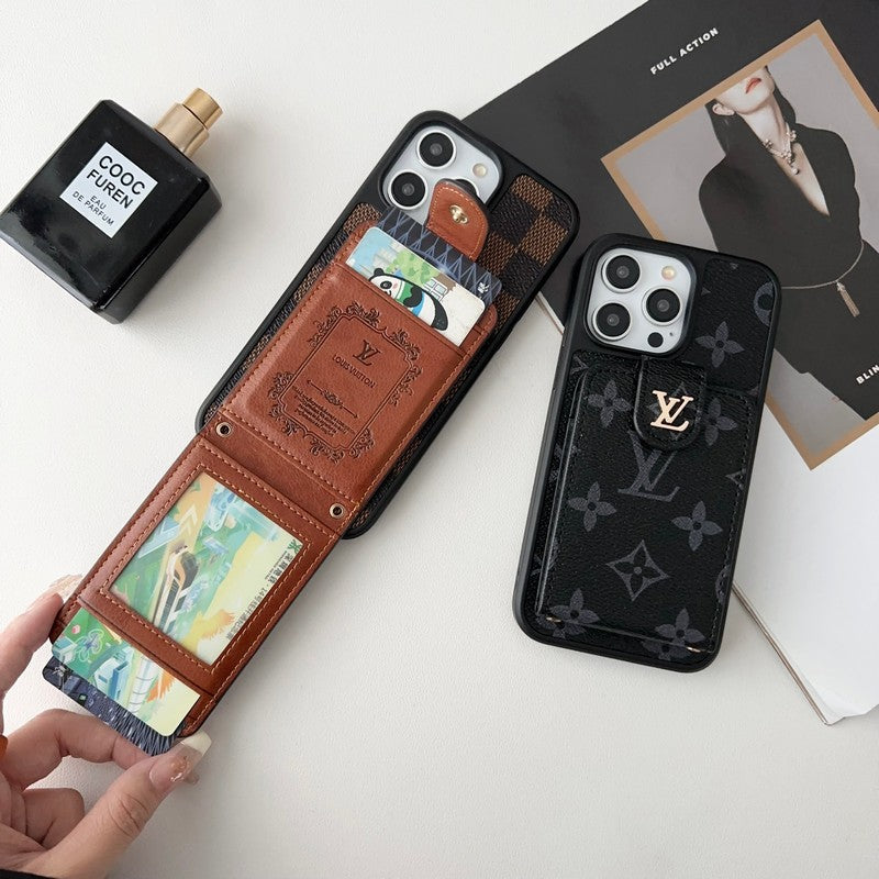 Coque et skin iPhone de luxe noir  &  blanc pour cartes