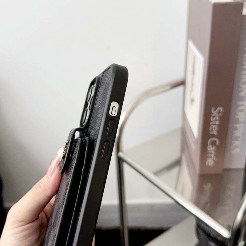 Coque et skin iPhone de luxe noir  &  blanc pour cartes