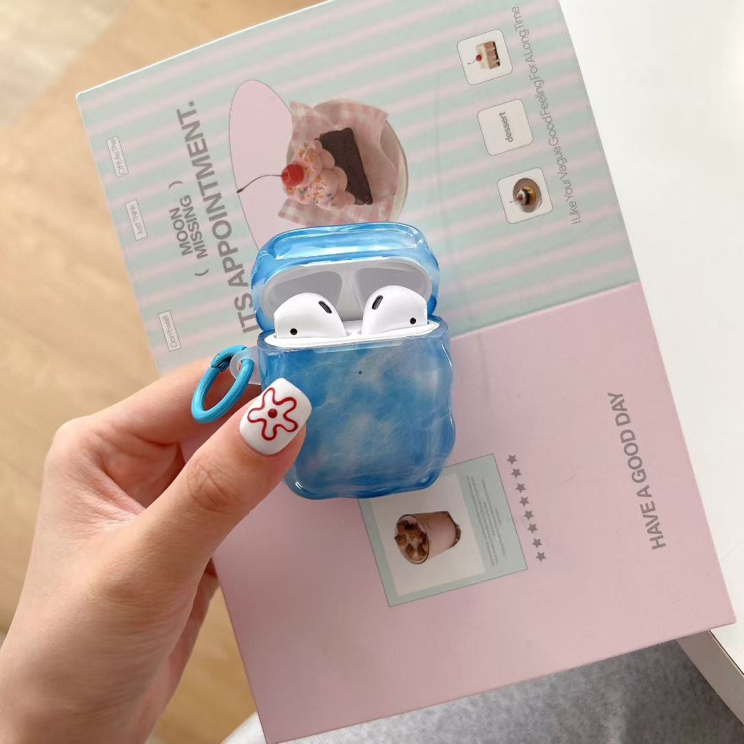 Blue Sky AirPods Case with Jelly Beaded Charm