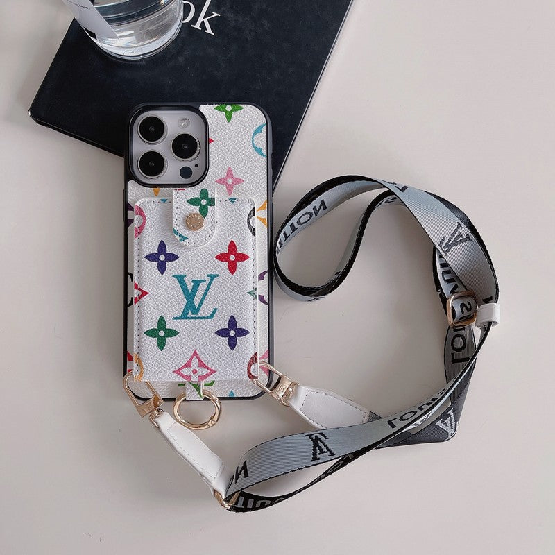 ラグジュアリーカードバッグ クラシックチェーンiPhoneケース