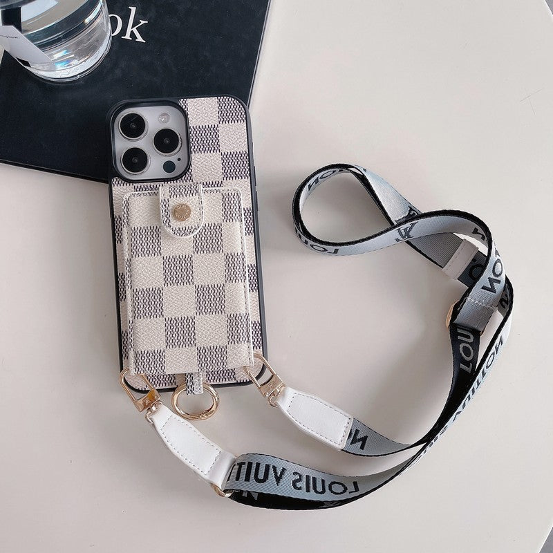 ラグジュアリーカードバッグ クラシックチェーンiPhoneケース