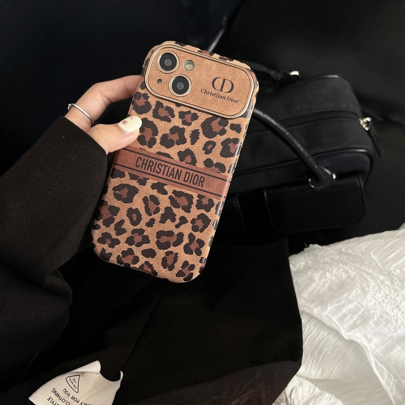Fashion brun farve læder iPhone etui