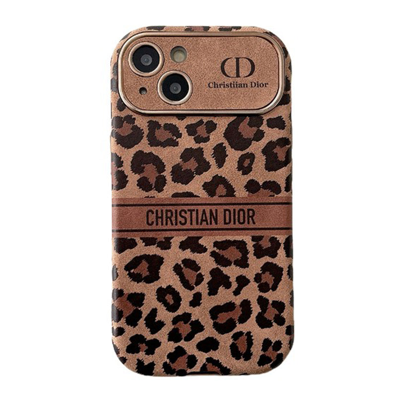 Fashion brun farve læder iPhone etui