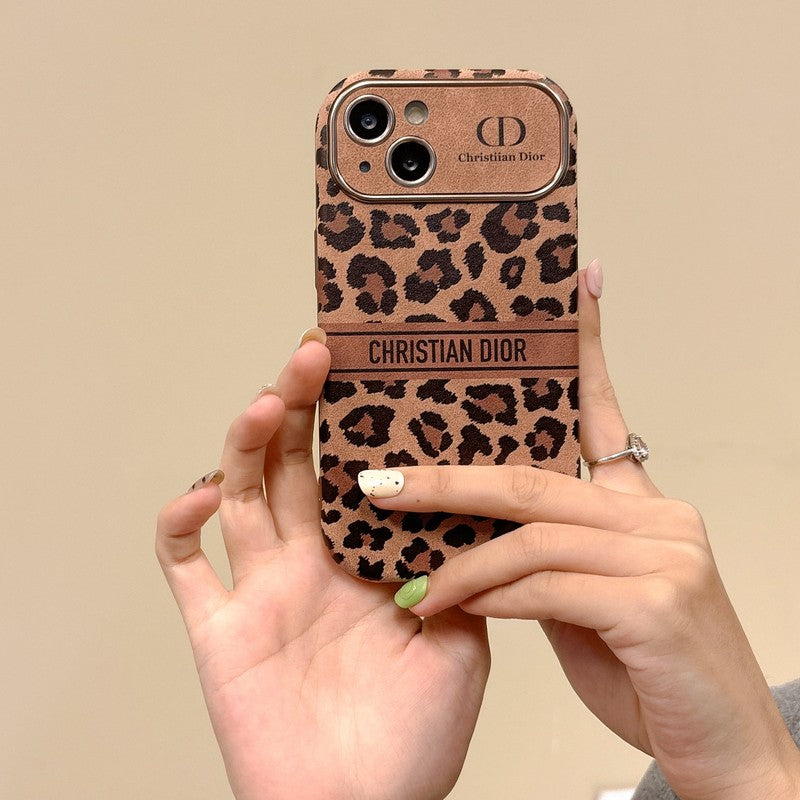 Fashion brun farve læder iPhone etui