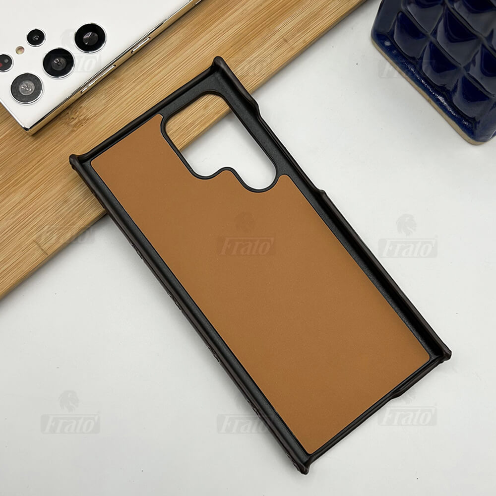Étui en cuir de marque de mode haut de gamme de luxe pour Samsung Galaxy