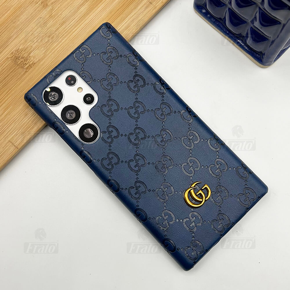 Étui en cuir de marque de mode haut de gamme de luxe pour Samsung Galaxy