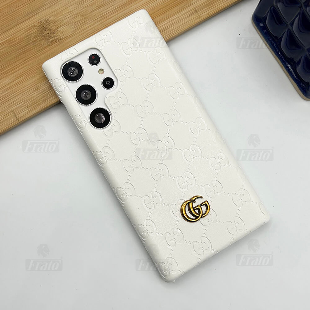 Étui en cuir de marque de mode haut de gamme de luxe pour Samsung Galaxy