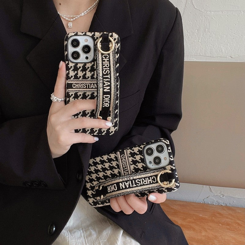 الأزياء Houndstooth معصمه حالة فون
