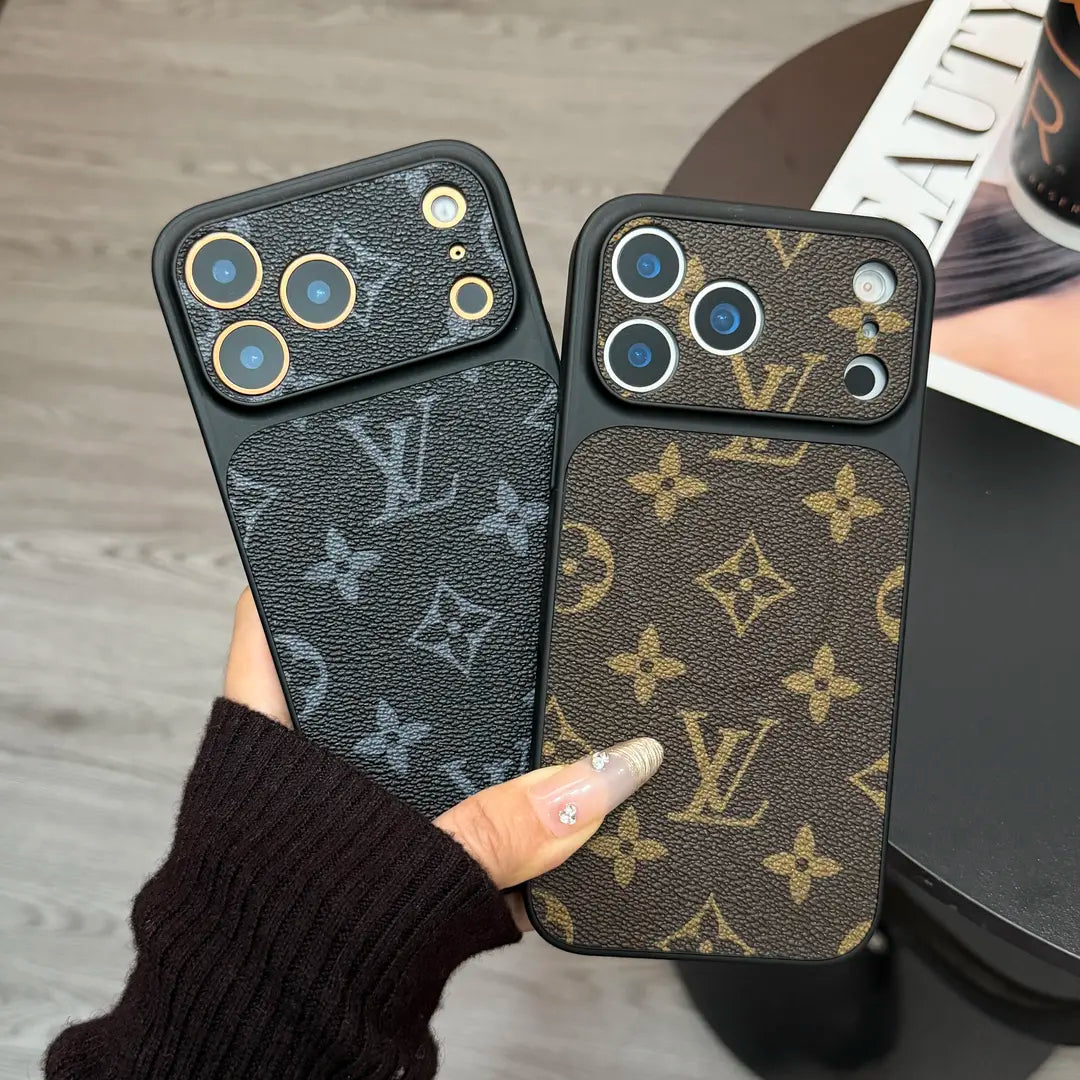 MagSafe klassische iPhone-Hülle aus Leder mit Monogramm